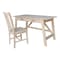 International Concepts Serendipity Desk with 2 Drawers and Chair, Unfinished K-OF-69-C10 - alternate 1